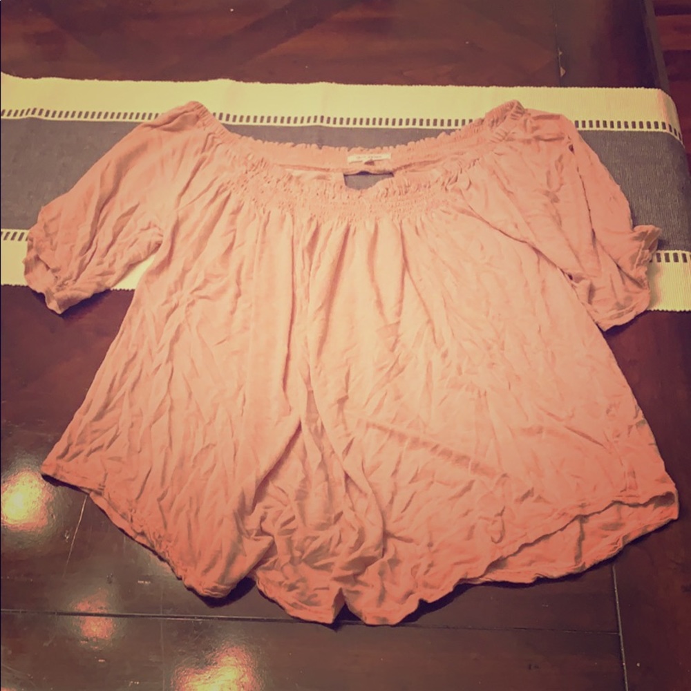 Pink off the shoulder top